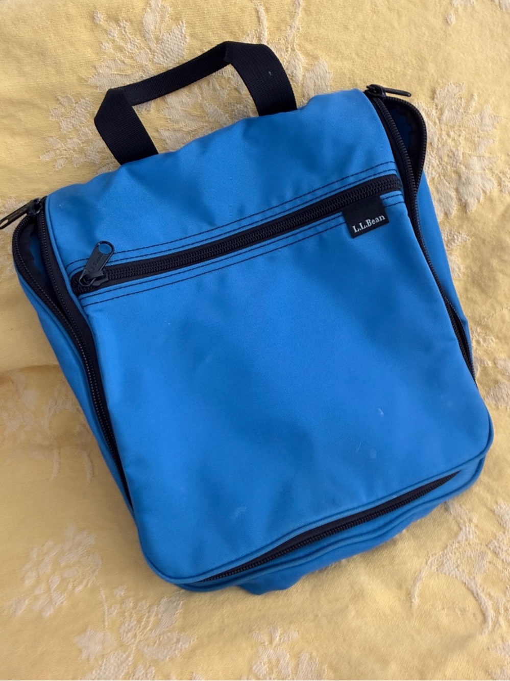 L.L.Bean Large Hanging Personal Organizer Toiletry Bag Blue